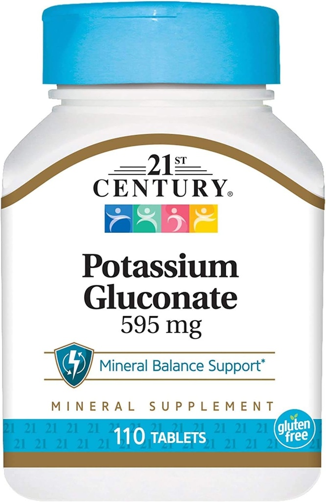 21. sajand, kaaliumglükonaat, 595 mg, 110 tabletti