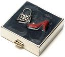 9311 Square Small Pill Box Korraldaja Black Red Gold Naised Reisi Pill Case Purse Taskukonteiner Päevane kaasaskantav meditsiin Vitamiin Karp Ravimid Lisa Mini Hoidmine