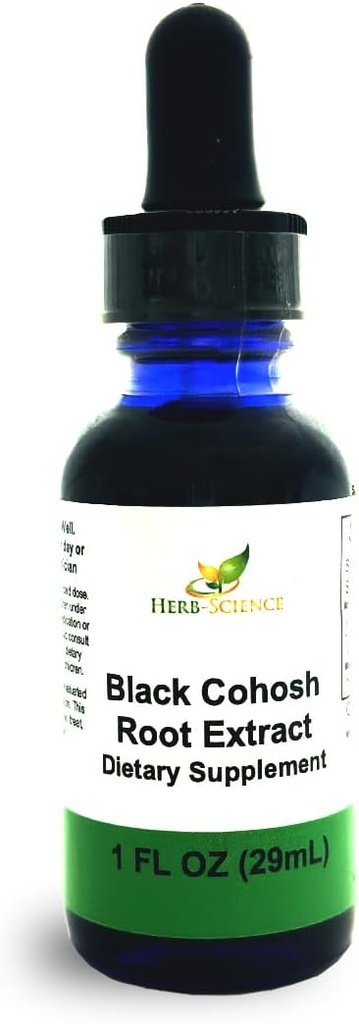 Black Cohoshi juur - toetab menstruaalrelief, menopausi leevendamine, tervislik vererõhk, ringlus - alkoholivaba vedelik ekstrakt, 1 oz - ürditeadus