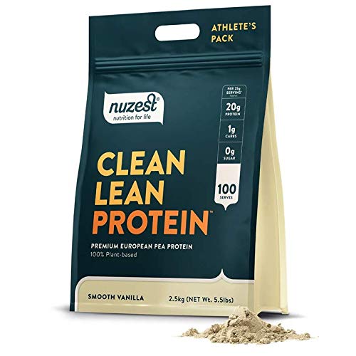 Nuzest - hernevalgu pulber - puhas Lean Protein, Premium Vegan Taimepõhine Valk Pulber, Piimavaba, Gluteenivaba, GMO-vaba, Valgu raputamine, sile Vanilla, 100 Servings, 5,5 lb