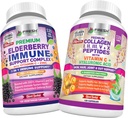 VÄRSKED TERVISHOID Elderberry Immune Support ja Multi kollageenpeptiidid - Bundle