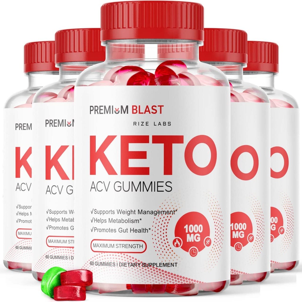 Rize labs - Premium Blast Keto ACV Gummies kaalulangus, Advanced Formula, Apple siidri äädikas kaalulangus, maksimaalne tugevus (300 Gummies) (pakk 5)