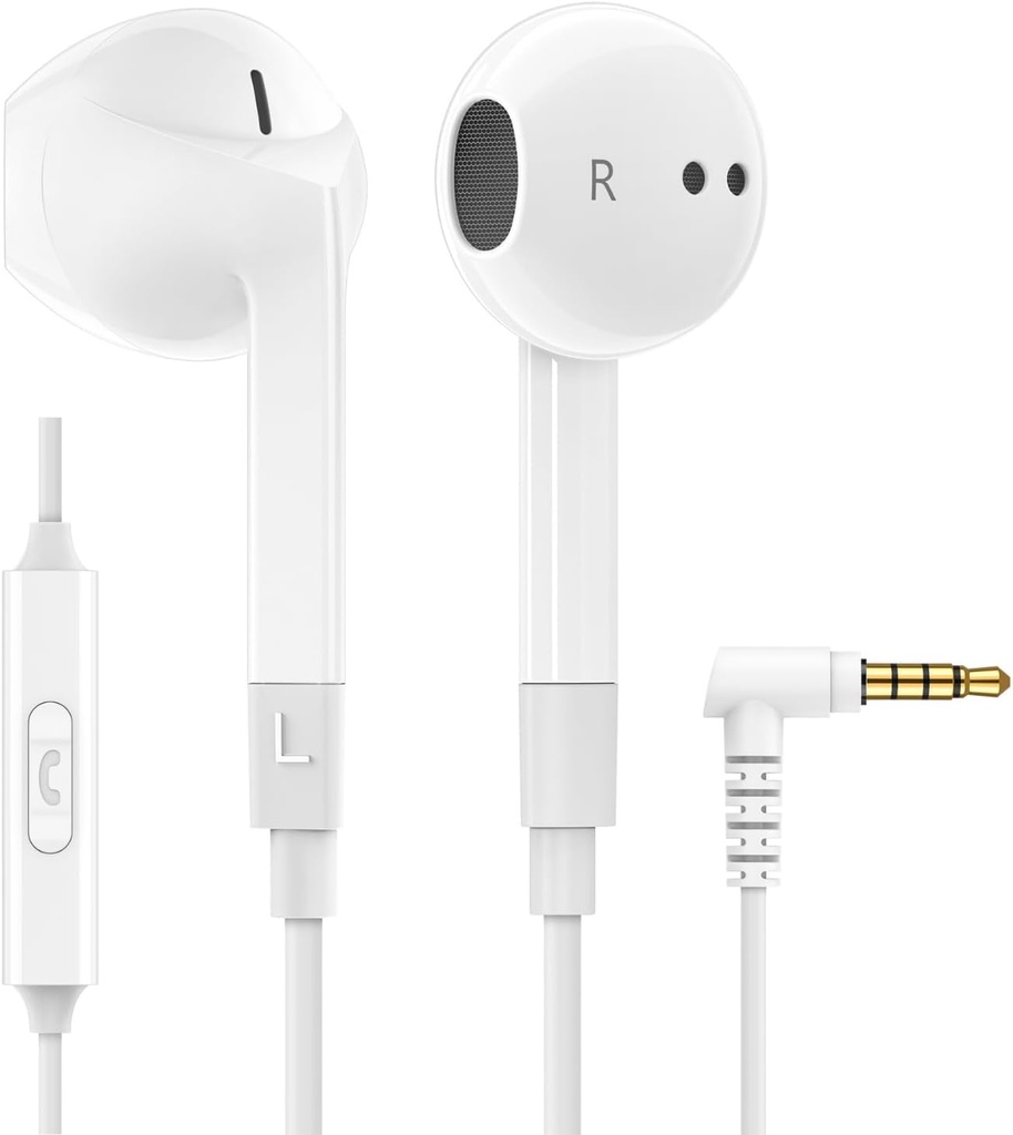 LUDOS FEROX juhtmega kõrvaklapid kõrvaklapid, 5-aastane garantii, mikrofoniga kõrvaklapid, müra isoleerimine, mis on ümbritsetud 3,5 mm Jack kõrvaklappidega iPhone'ile, Samsungile, arvutile, sülearvutile, lastele, kooliõpilastele