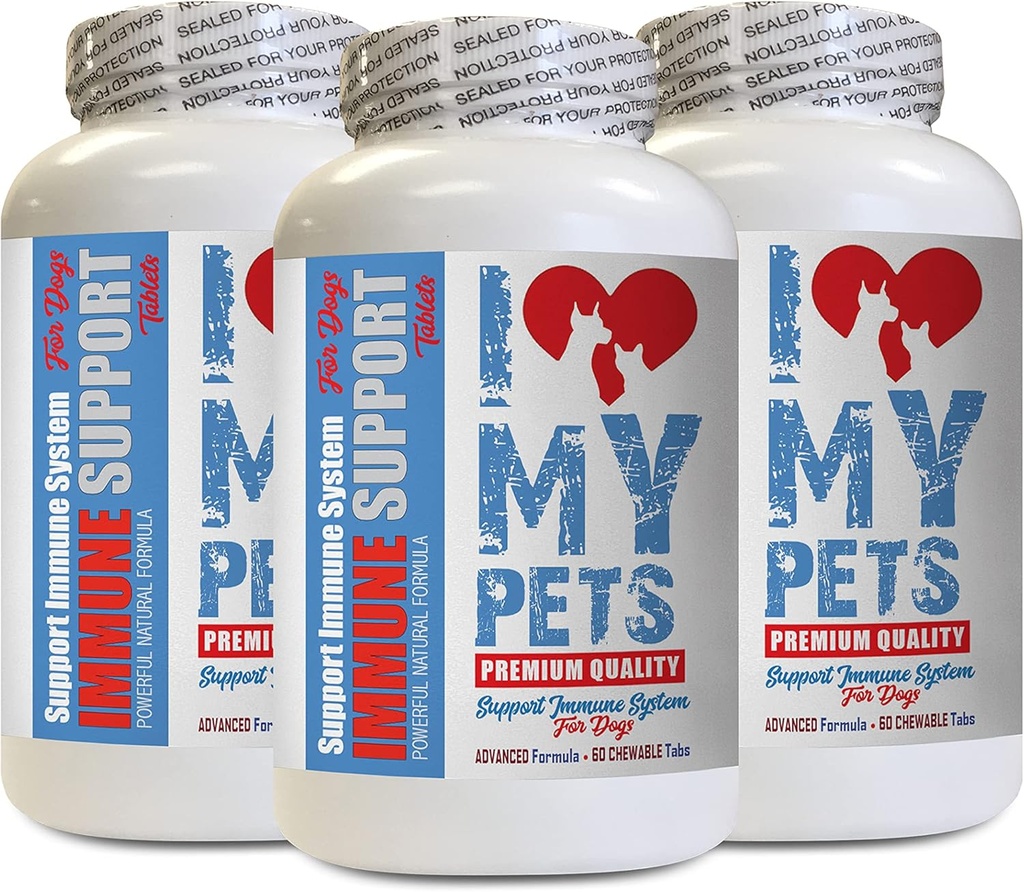 Dog Immune Support - Dog Immune Support - Booster - Healthy PET - Supplement - Burdock for Dogs - 180 Treats (3 Bottles)