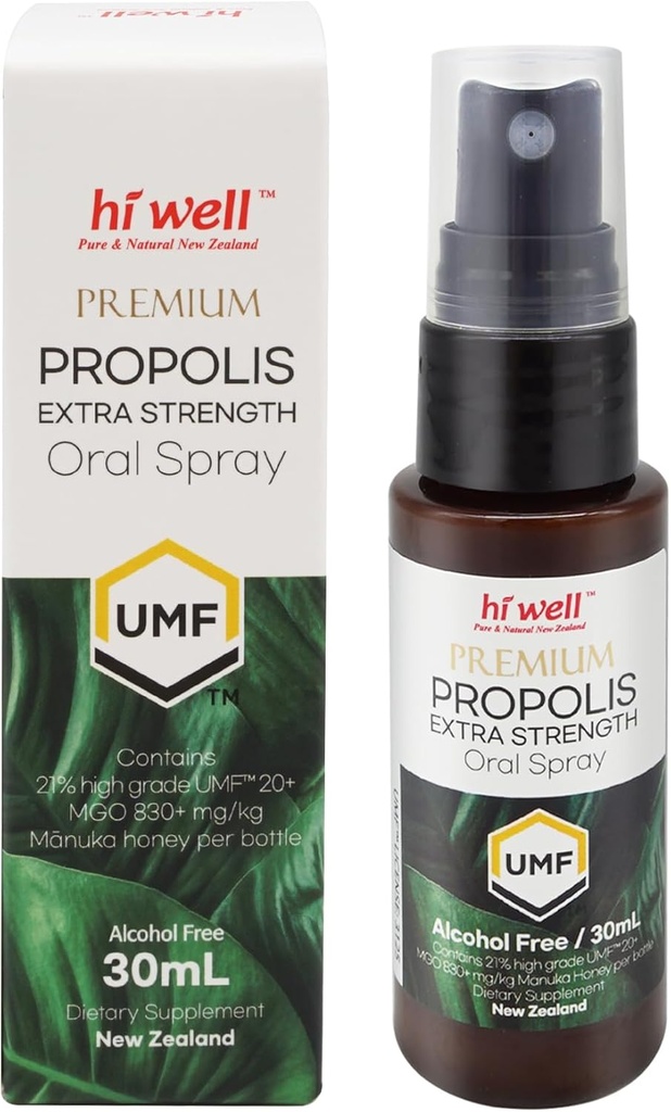 Hi Well Premium Propolis Extra Strength MGO 830+ Suukaudne pihustus 30 ml