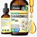 BIO KRAUTER kummeliõied Tinktuur - kummeliekstrakt - sisaldab apigeniini - lõõgastuse ja rahulikkuse toetamise täiendust - alkoholi ja suhkruvaba - Vegan langeb 2 Fl.Oz.