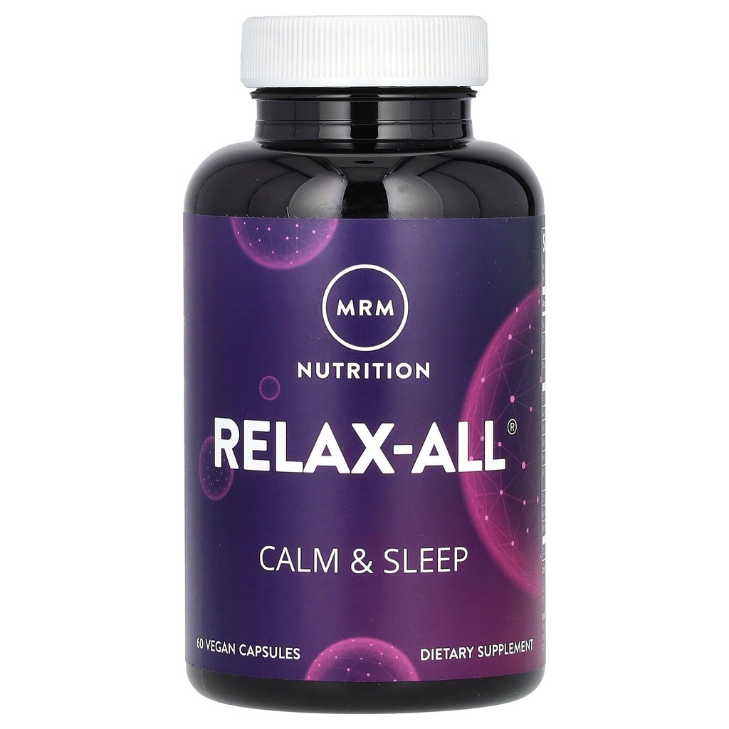 MRM Nutrition Relax-All® | Dietary Supplement for Better Sleep | with GABA, L-Theanine & Ashwagandha | Drug-free, Non-Habit Forming | Non-GMO | Vegan + Gluten Free | 15 Servings