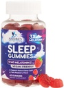 Täiskasvanute unekummid Täiendav tugevus - 12 mg melatoniini unekummi lisand, melatoniinkummi aeg-ajalt une toetamiseks, vegan, GMO-vaba, Gluteenivaba, Gomitas para Dormir, 60 Gummies