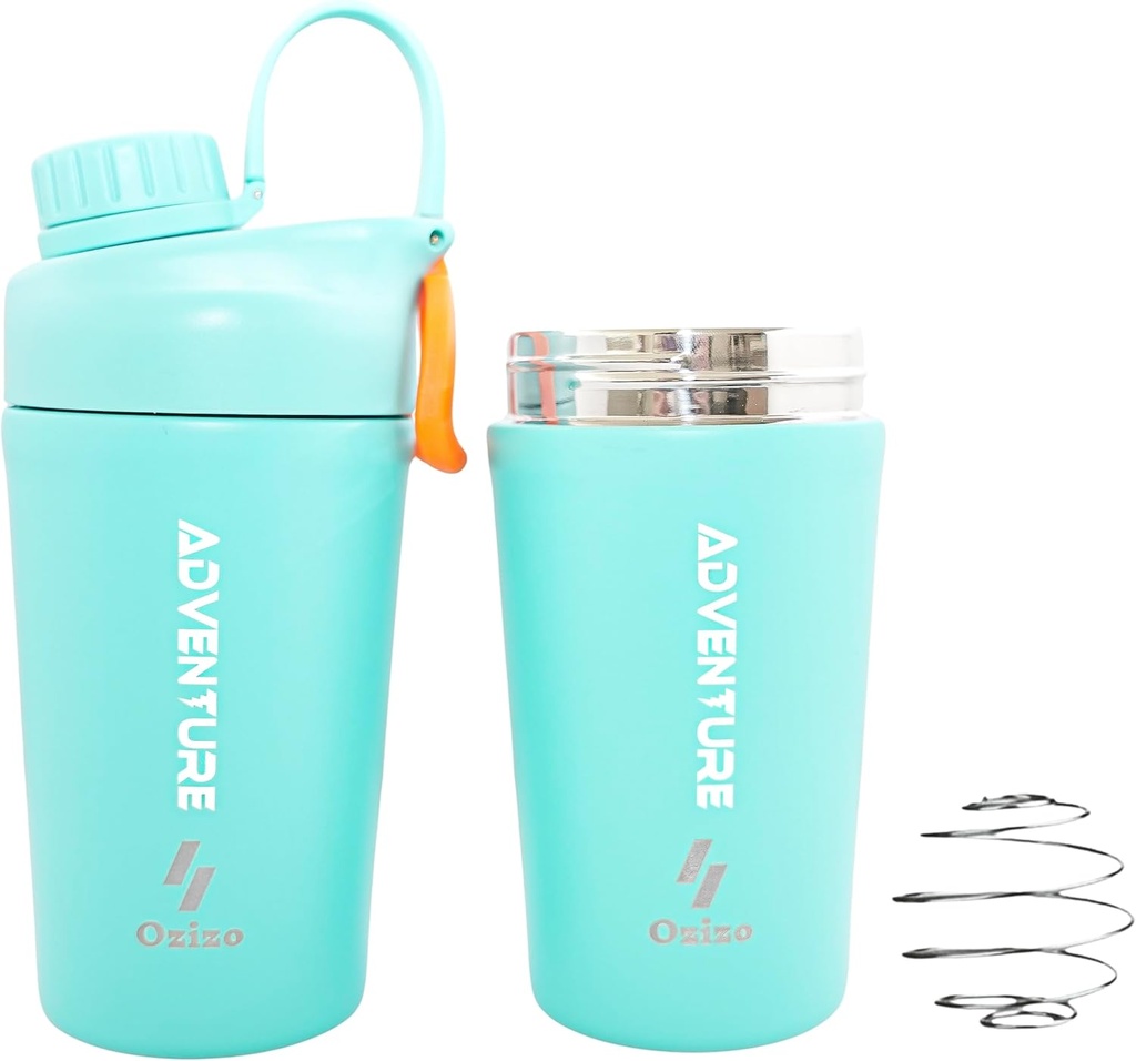 Ozizo Protein Segamine Cup Protein Mixes, 20 Ounces Roostevabast Terasest Valgu Shaker Pudel, Isoleeritud, Lekke Tõestus, Lõhna Vastupidav, Väike Cute Gym Mixer Meestele, Naistele, Poisid, Tüdrukud, Kuumad Ja Külmad Joogid