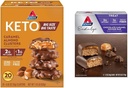 Atkins Caramel Mandli klastrid, Gluteenivaba, kõrge kiudaine, 1g suhkur, 2g Net Carb, Keto Friendly, 20 Count & Endulge Chocolate Caramel Mousse Bar, magustoidu lemmik, 1g suhkur, kõrge kiudaine, 5 krahv