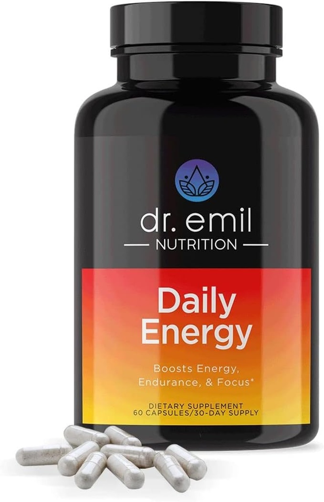 DR. EMIL TOITAINE Päevane energialisa - suhkruvaba energia pillid 160mg kofeiiniga serveerimise kohta - energia suurendaja ja fookuslisa Guarana ekstrakti, L-Tauriin & L-Theanine