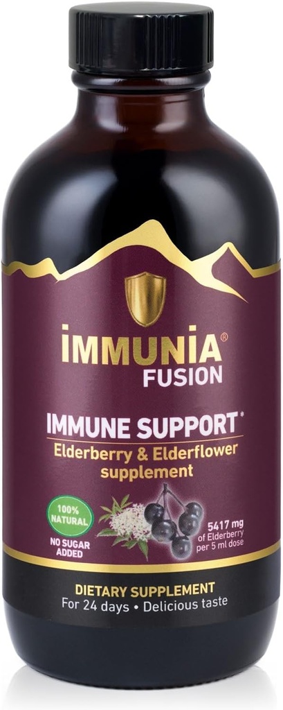 Immunia Fusion - tugevdage oma immuunsust. Võimas valem, mis on valmistatud leedrimarjadest, leedrililledest ja sinistest puuviljadest, mis on rikkad polüfenoolidest. Kontsentreeritud antioksüdant valem (1-pakend)