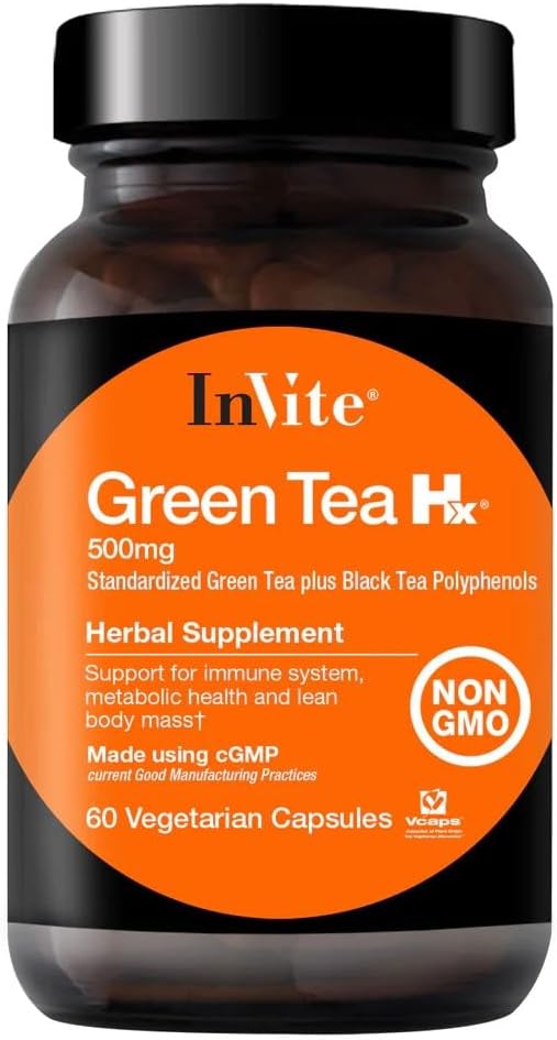 Invite Health - Green Tea Hx - Standarized Green Tea Plus Black Tea Polyphenols - 60 Taimekapslit - 30 päeva pakkumine (2-Pack)