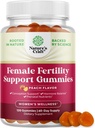 Viljakuskummid naistele, kes püüavad kujutleda - Yummy Gummy Fertility Supplement naistele Myo-Inositool Foolhape & Vitex Chasteberry - Vegan Non-GMO & Gluteenivaba - Juicy Peach (60 Servings)