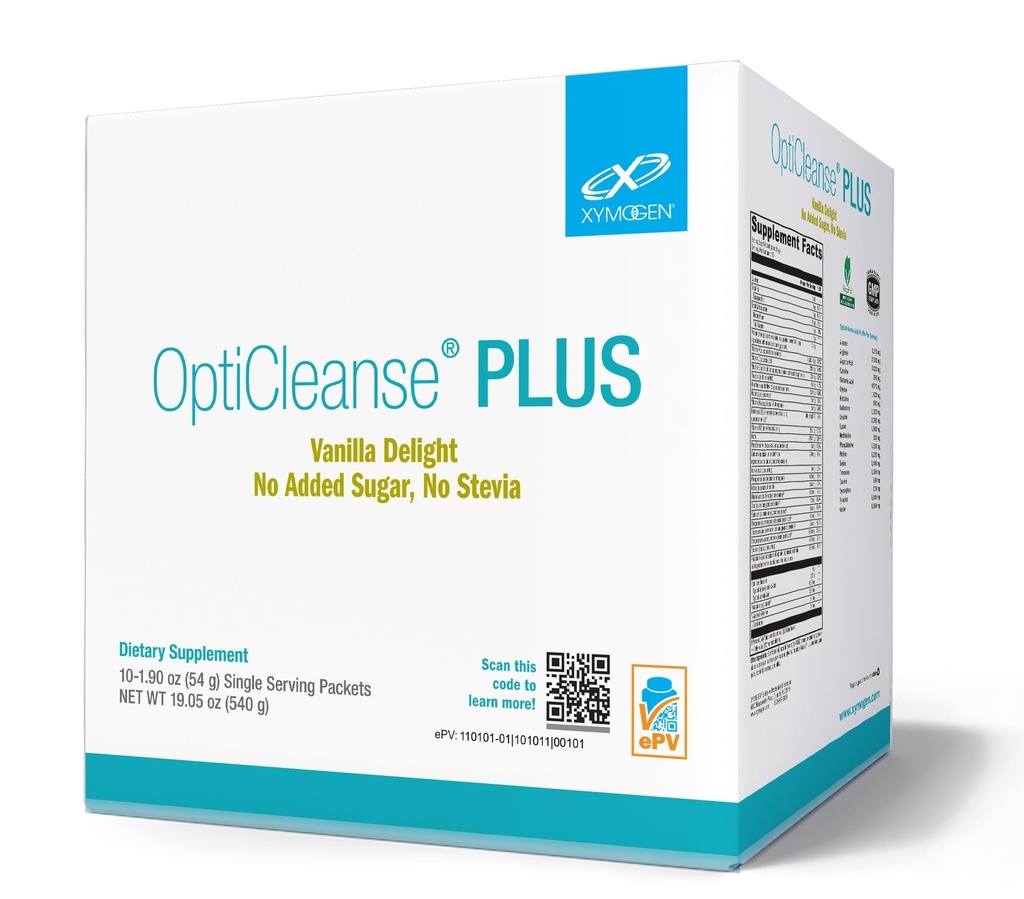 XYMOGEN OptiCleanse Plus - Veganvalgu raputamine vitamiinide, mineraalide ja aminohapetega, et toetada detoksi - energia, maks Detox + tervislik hormoon Metabolism Toetus - Vanilla Delight (10 paketti)