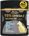 95% Omega 3 kalaõli koertele ja kassidele, Vet-Formuleeritud RTG töödeldud lõheõli, maksimaalne EPA & DHA, toetab südant, nahka, katet, liigest, südant ja immuunsust, 100 pehmet geeli
