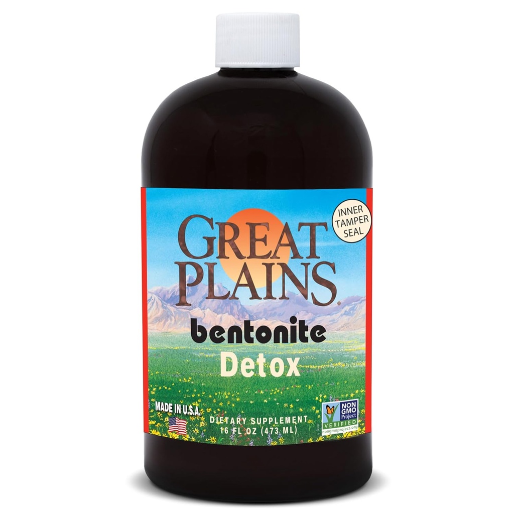 Yerba Prima Bentoniit, Detox Pint, 16 Ounce - Vedel savilisand - Toiduklass - Looduslik sisemine puhastus