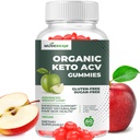 Orgaaniline Keto ACV Gummies Täpsem Kaalulangus - Gluteeni Ja Suhkru Vaba Kõhu Rasvapõletaja Õunasiider Äädikas Dieet Täiendus Naistele Meestele (1000MG)