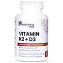 Vitamiin D3 K2 kapslid - 2-in-1 Vitamiin K2 MK7 100 mcg + VIT D3 5000 RÜ (125 mcg) Toidulisand toetada luude, hammaste, lihaste ja immuunsüsteemi tervise toetust *, 60 Count