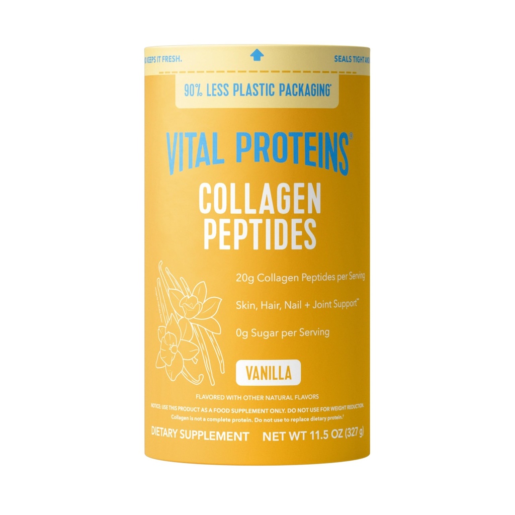 Vital Valgud Kollageen Peptiidid Pulber Vanilla - toetab juuksed, nahk, küüned, luud, liigesed, pulber naistele