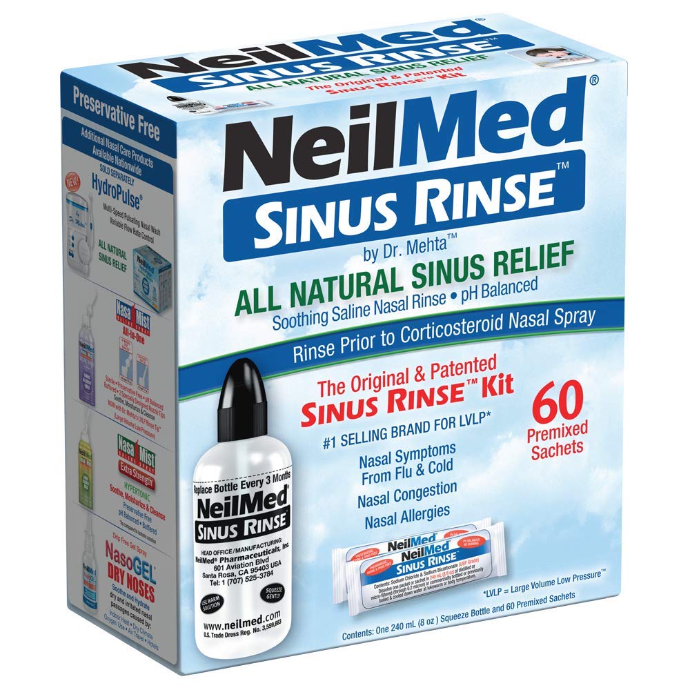 NeilMed Sinus Rinse - A Complete Sinus Nasal Rinse Kit, 50 count (Pack of 1) Loendus võib varieeruda