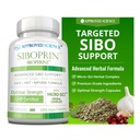 Heakskiidetud teadus Siboprin - 60 kapslit - soolestiku tasakaalu toetamine, soolestiku ärrituse leevendamine, abi krampide ja puhituse korral - kaprüülhape, barberry, Oregano - Vegan
