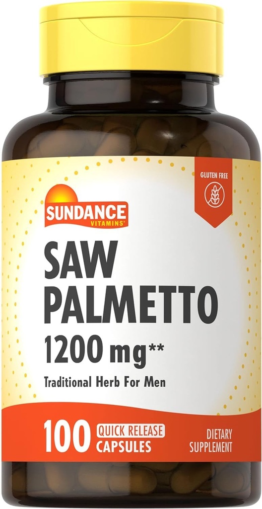 Sundance Vitamiinid Saw Palmetto 1200 mg - 100 kapslit, 2 pakendis