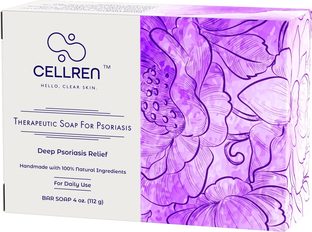 CellReni psoriaasi seebibaar, looduslik psoriaasi leevendamine. Extra Skin Calming valem. 4oz