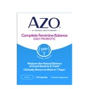 AZO Complete Feminine Balance Daily Vaginal Probiootikumid naistele, kliiniliselt tõestatud, et aidata kaitsta vaginaalset tervist, aitab tasakaalustada pH-d ja pärmi, 30 Count