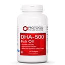 PROTOKOLL LIFE BALANCE DHA-500 - DHA 500mg & EPA 250mg - Kalaõli lisand - Aju tervis ja tugi - Lihtne seedimine - Mitte-GMO & Halal - 120 Softgels