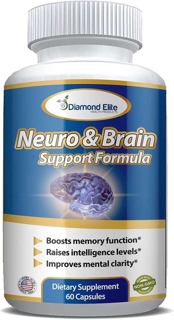 Neuro & Brain Care, Extra Tugevus Aju Täiendus Mälu, Keskendumise Ja Selgus - Suurendab Mälu Funktsiooni, Intelligentsuse Tasemeid Ja Keskendumist, Premium Aju Tervise Täiendus Meestele Ja Naistele, 60 Kapslit