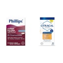 Phillips' Colon Health Daily Probiootilised kapslid, 4-in-1 Sümptom Kaitse & Citracal Slow release 1200, 1200 mg Kaltsiumtsitraat ja Kaltsiumkarbonaat segu