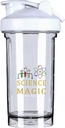 Teadus See on nagu maagiline, kuid tõeline 18 Ounce Shaker pudelijoogi segisti Lekkimiskindel Pre Treening Proteiin raputab toidu asendamist pudelid 500ML/18 Oz Valge