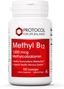 PROTOKOLL LIFE BILANCE Metüül B12 1000mcg - Vitamiin B12 homotsüsteiini metabolismi jaoks - aju tervise ja tervise närvisüsteemi toetamine - Kosher, Halal & Vegan - 100 lozenge