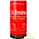 Oh!mino olulised aminohapped. Kofeiiniga kapslid. Kõik 9 EAA-d, BCAA-d ja täiuslik amino treeningute, Amino energia ja lihaste ehitamiseks ja kiiremaks taastamiseks.