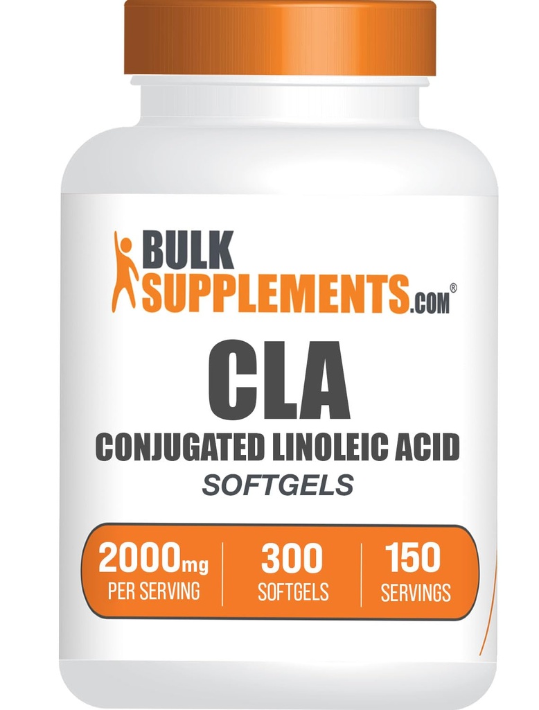 BulkSupplements.com Konjugeeritud linoolhape Softgels - CLA Supplements, CLA 2000mg, CLA Safloer kapslid, CLA pillid - 2 CLA Softgels per Serving, 150-päevane tarne, 300 Softgels