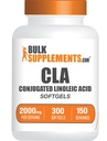 BulkSupplements.com Konjugeeritud linoolhape Softgels - CLA Supplements, CLA 2000mg, CLA Safloer kapslid, CLA pillid - 2 CLA Softgels per Serving, 150-päevane tarne, 300 Softgels