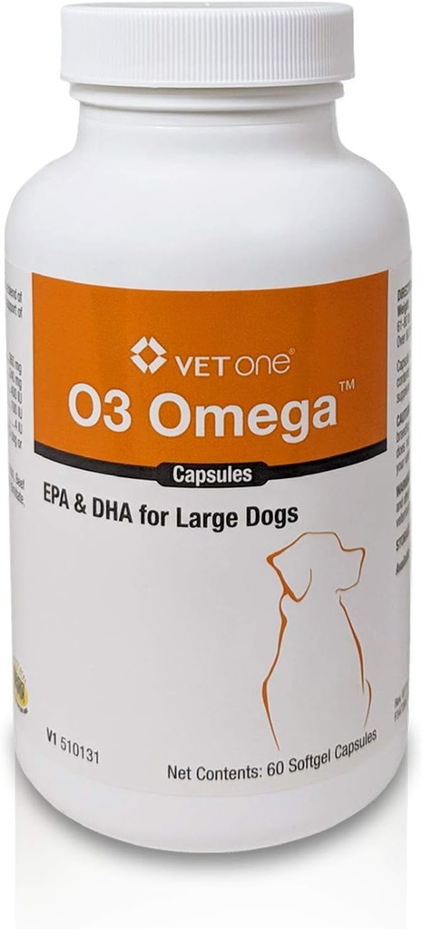 VetOne 03 Omega Soft Gel 60 Count Caps suurtele koertele