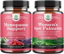 Bund of Menopause Supplement for Hot Flashs koos Dong Quai Vitex Chaste Berry & Black Cohosh & Extra Tugevus Saw Palmetto naistele 500mg - DHT Blocker juuste väljalangemise täiendus Maca Juur & Biotin