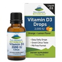 Pure Mountain Botanicals Maitsestatud D-vitamiini tilgad - Oranž ja Sidrun Maitsestatud Vedel Vitamiin D3-2000iu per Serving - 1oz Pudel