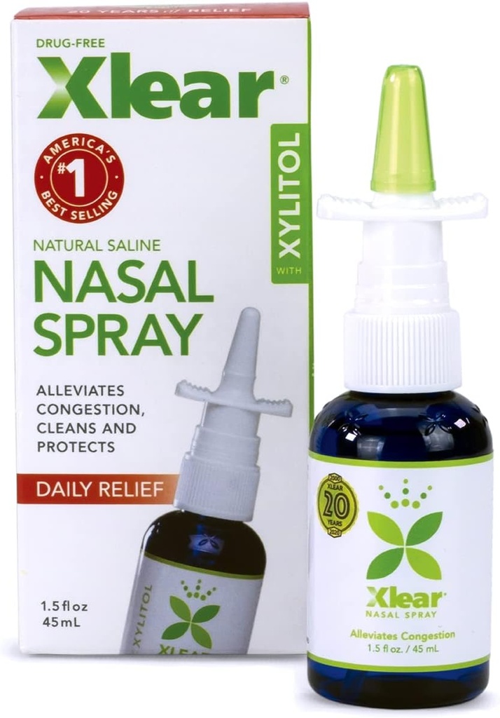 Xlear Natural Nasal Spray ksülitool, 1,5 fl oz (Pack of 2)