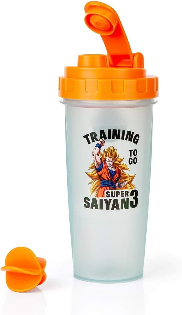 Dragon Ball Z Super Saiyan Goku Gym Shaker Pudel - 20-untsi BPA-vaba Plastist Blender pudel viskipalliga - valgu raputamine, toidu asendamine, Smoothie Mixer - jõusaali treeningu aksessuaar - ideaalne DBZ kingitused