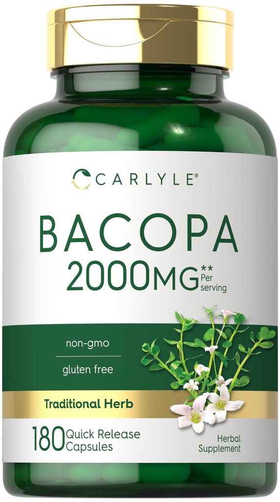 Carlyle Bacopa Monnieri kapslid | 180 kapslit | Gluteenivaba toidulisand