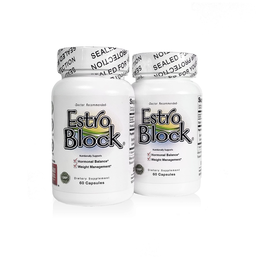 Estroblock - 2-Pack 120 Kapslid Kokku - DIM & Indool 3- Karbinool loodusliku hormooni tasakaalu, Akne - Antitoksiline östrogeeni aromataasi inhibiitor Blocker Vegan, Soy- Free, Piimavaba, Non-GMO (2)
