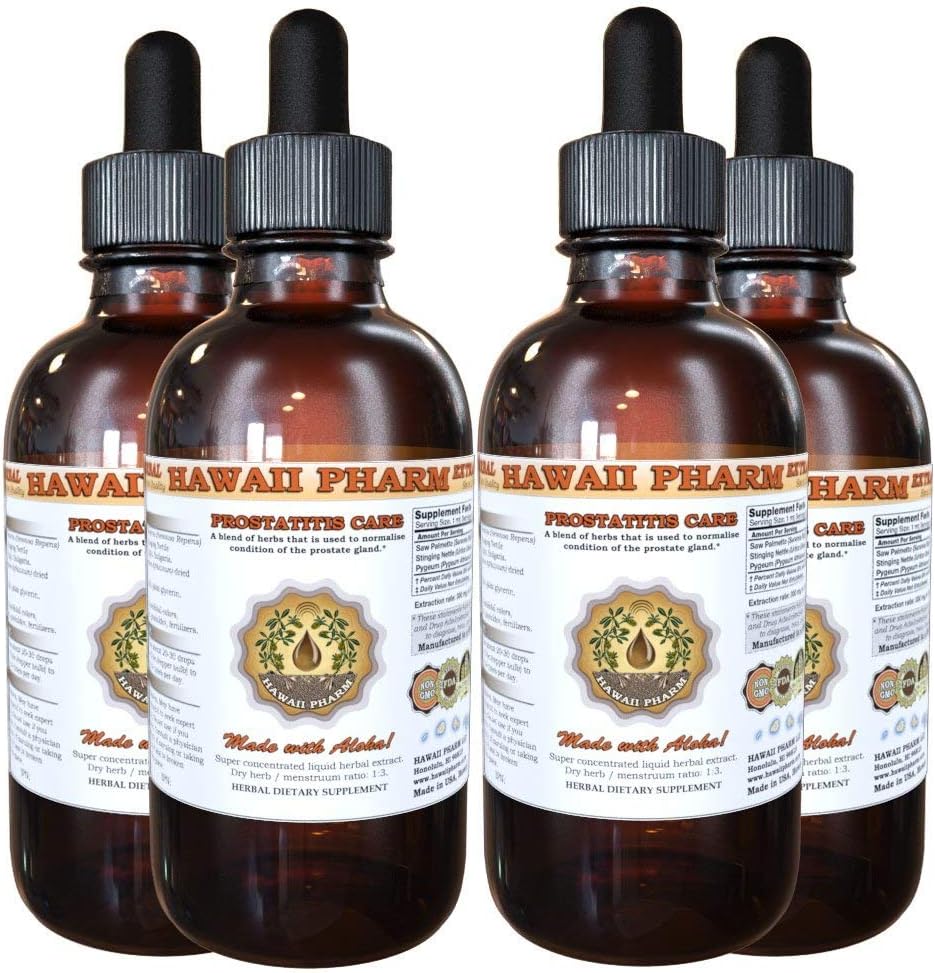 Eesnäärmetoetus Dietary Supplement: Pygeum (Pygeum Africanum) Bark, Saw Palmetto (Serenoa Repens) Berry, Stinging Nettle (Urtica Dioica) Leaf Tinktuur (Alkohol põhinev Vedel Ekstrakt) 4x4 oz