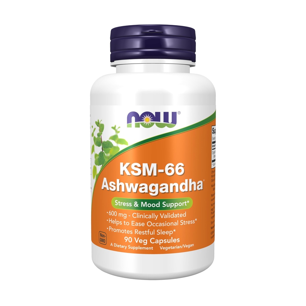 NOW täiendused, KSM-66 Ashwagandha®, stressi ja une tugi, 90 Veg kapslit
