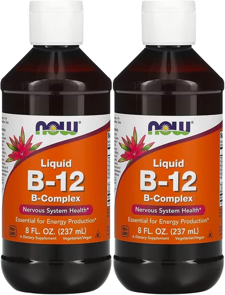 NOW Foods Vitamiin B-12 Vedel, 8oz (pakk 2)