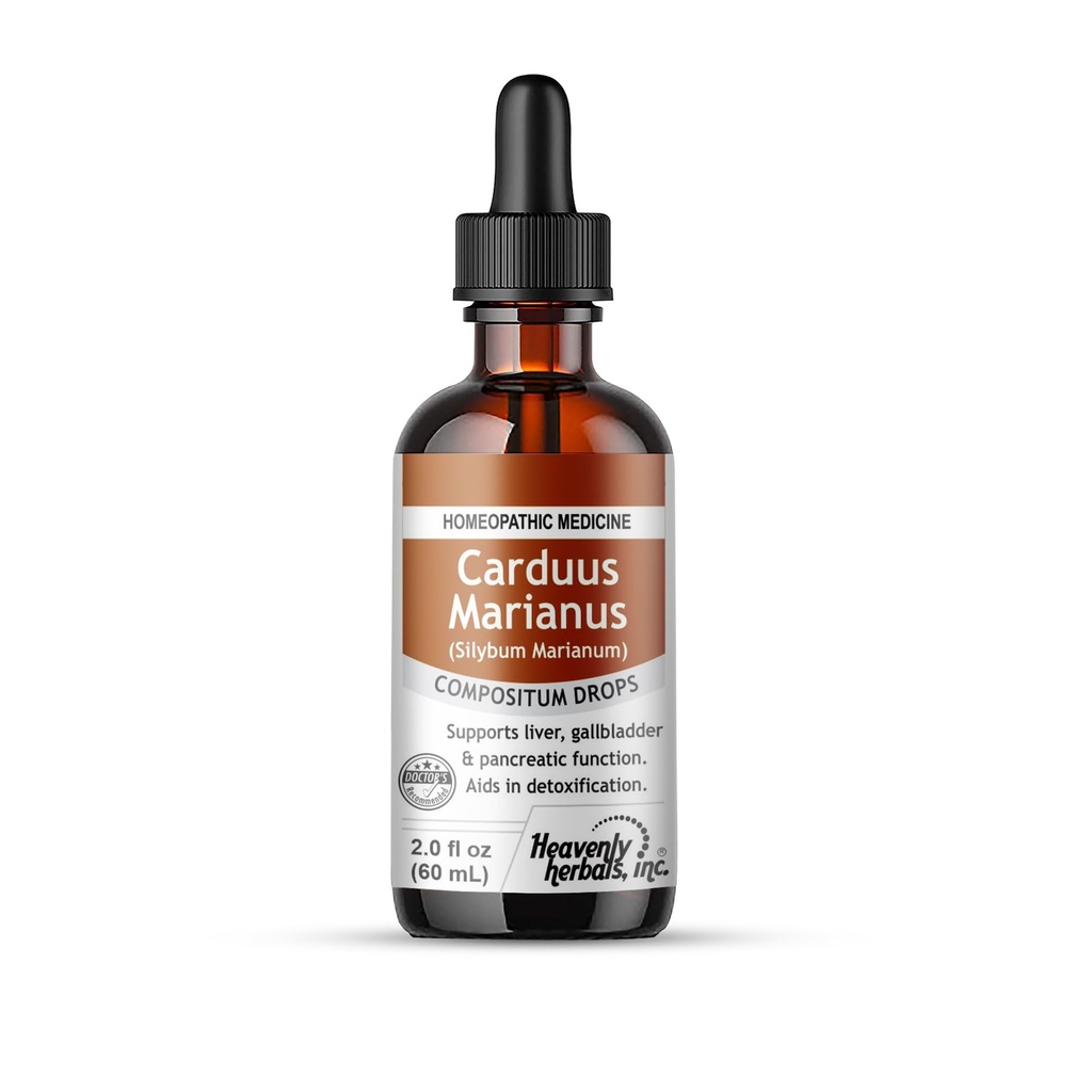 Heavenly Herbals, Inc. Carduus Marianus Compositum homöopaatilised tilgad, toetab maksa, sapipõie ja pankrease funktsiooni. Abivahendid detoksifitseerimisel. 2,0 fl oz (alkoholivaba)