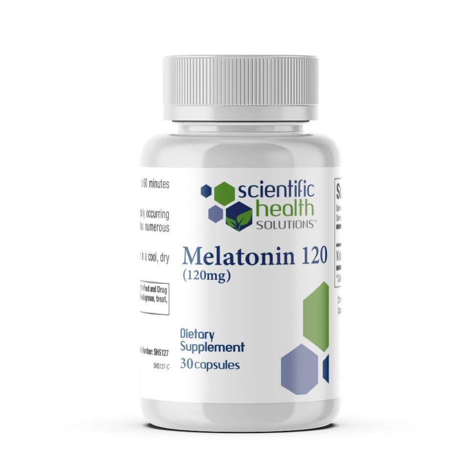 Melatoniin 120mg | Üheannuseline melatoniin kergesti allaneelatavates kapslites | Vegan, mitte- GMO ja gluteenivaba | US- valmistatud ekstratugevus melatoniin