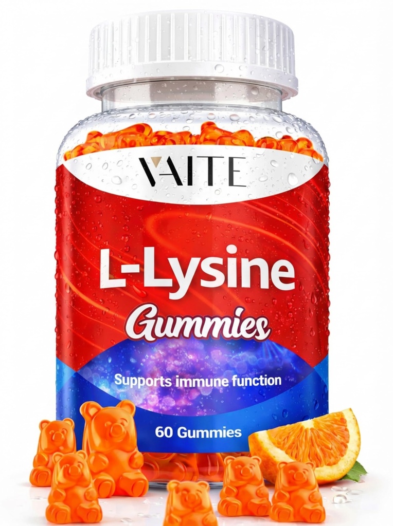 L-Lysine 1000mg Gummies - toetab nahka, huule, veganit, gluteenivaba, täiskasvanutele mõeldud vitamiine Koe tervis ja immuunsüsteem, närimistables, aminohapete vitamiinilisandid ja komplekslisandid, mitte-GMO